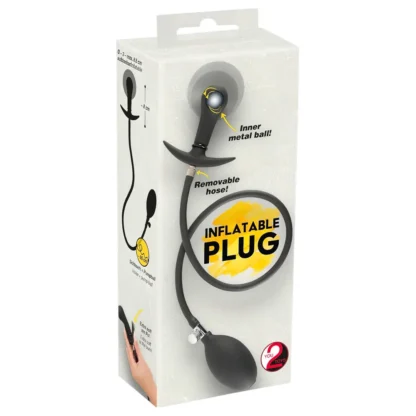 You2Toys - análny kolík s pumpou a guľôčkami - čierny