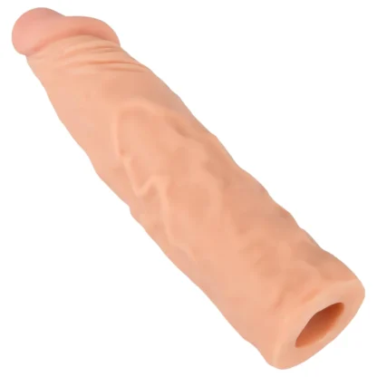 Nature Skin - predlžovací, hrubšiaci návlek na penis (19,5 cm)