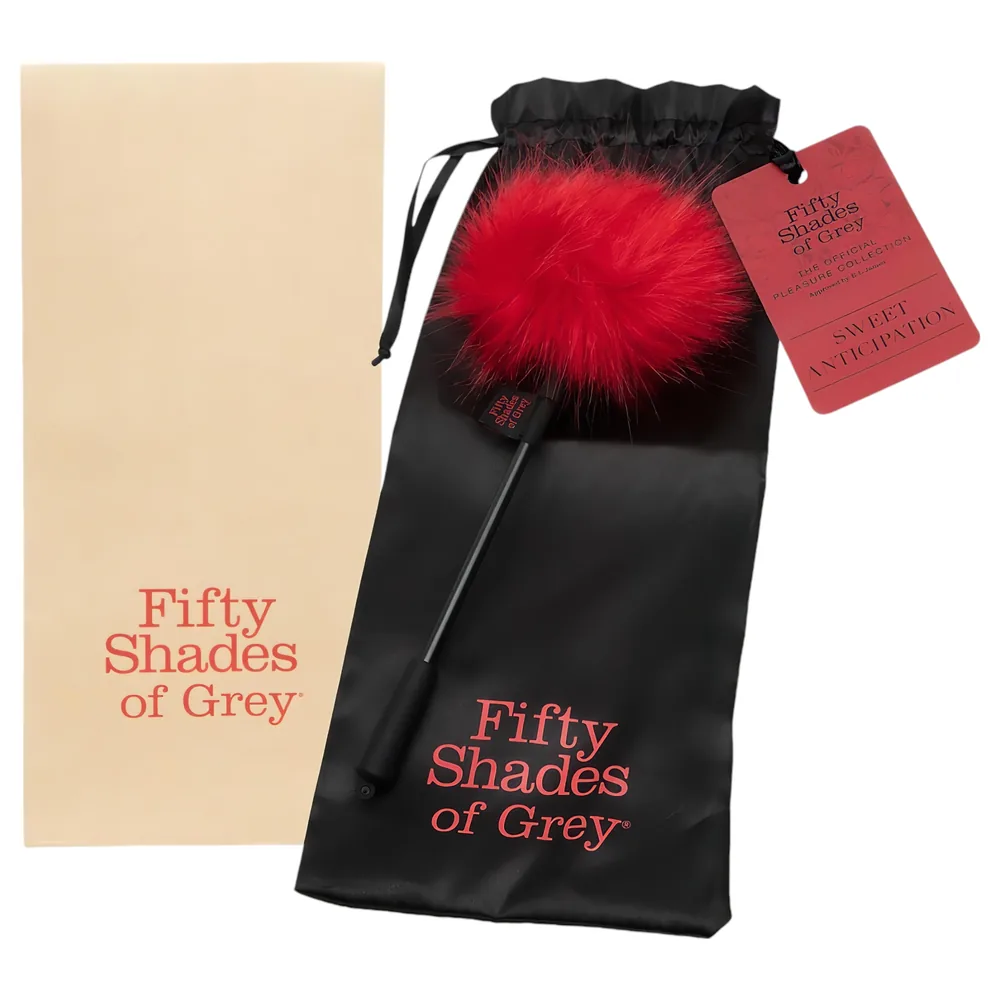Fifty Shades of Grey - dráždiace pierko - čierna/červená