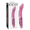 Icicles No. 57 - sklenené dildo s penisom - dvojitý koniec - ružové