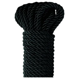 Fetish Silky Rope - shibari bondage lano (10 m, čierne)