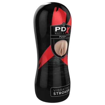 PDX - vibračný masturbátor - umelá vagína - naturálna farba