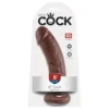 King Cock 8 dildo (20 cm, hnedý)