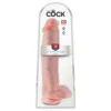 King Cock 15 - dildo s prísavkou a semenníkmi (38 cm, telová farba)