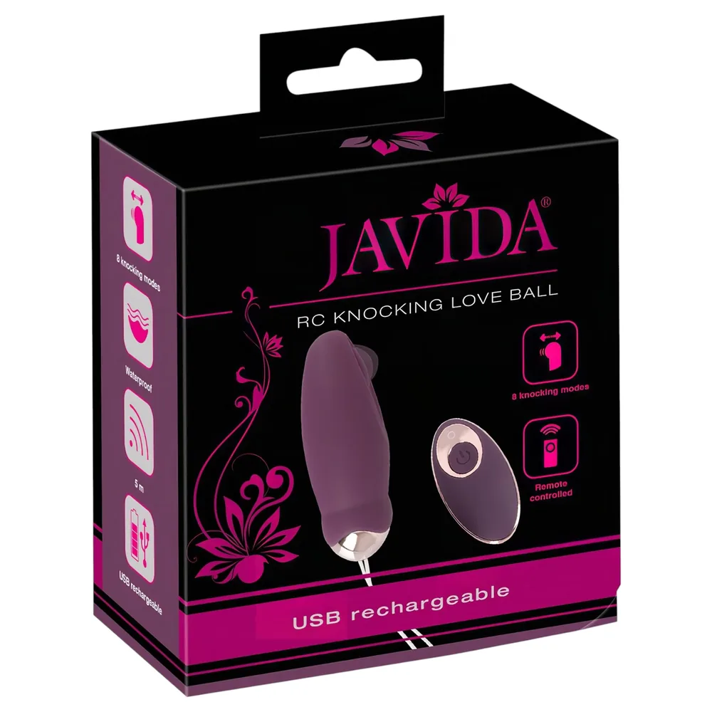 Javida - vibračné vajíčko na diaľkové ovládanie - pulzácia - fialové