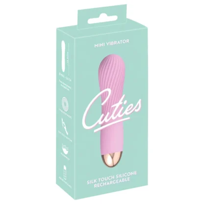 Cuties Mini - vibrátor pre ženy - vodotesný, nabíjateľný - ružový