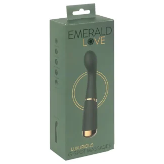 Emerald Love - vibrátor na bod G - nabíjateľný, vodotesný - zelený