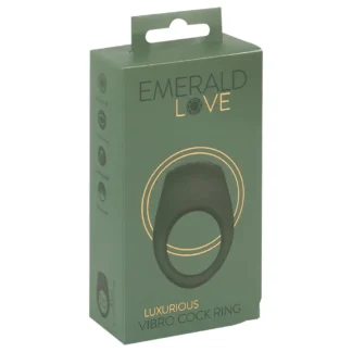 Emerald Love - vibračný erekčný krúžok na penis - dobíjací, vodotesný, zelený