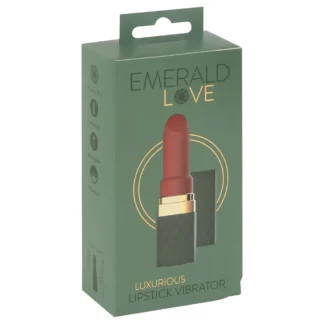 Emerald Love - akumulátorový, vodotesný vibrátor v tvare rúžu (červený)