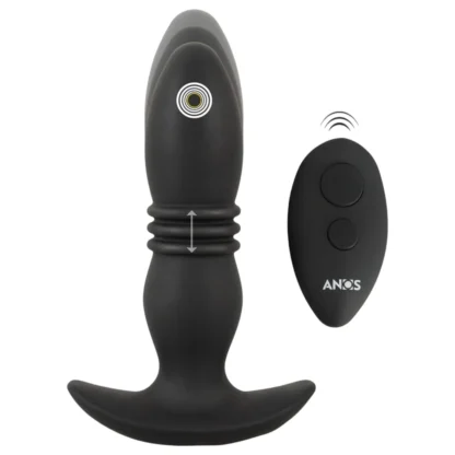 ANOS - anál vibrátor s diaľkovým ovládaním - čierny