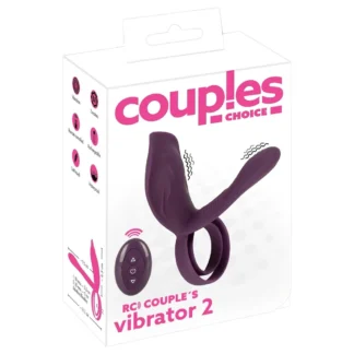 Couples Choice - vibračný penisový krúžok na diaľkové ovládanie - fialový