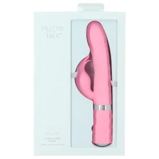 Pillow Talk Lively - dobíjací vibrátor s dráždičom klitorisu (ružový)