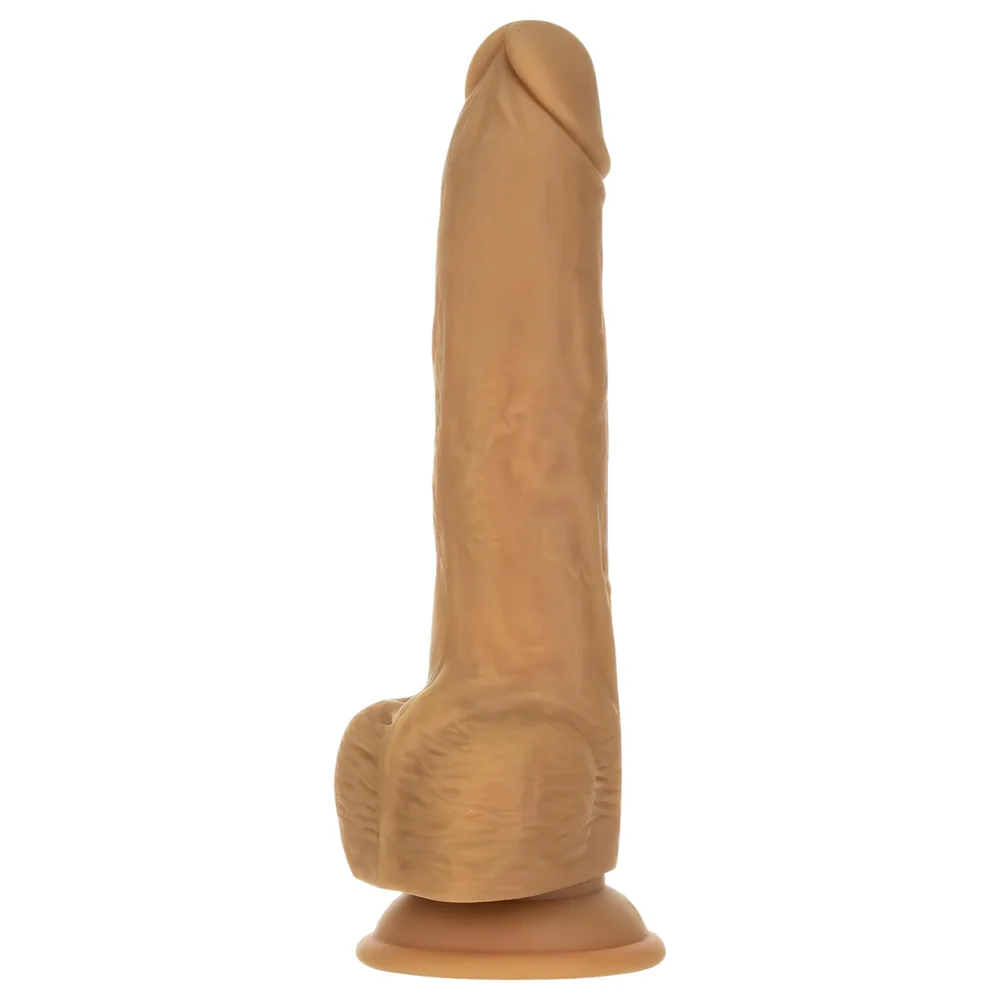 Naked Addiction - vibrátor s pohybom hore-dole - tmavý - 23 cm – Obrázok 6