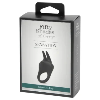 Fifty Shades of Grey - vibračný erekčný krúžok na klitoris - silikón čierny