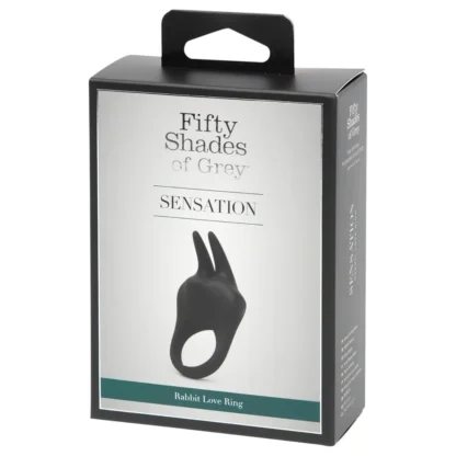 Fifty Shades of Grey - vibračný erekčný krúžok na klitoris - silikón čierny