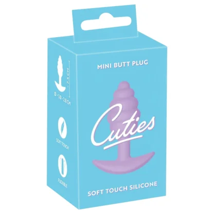 Cuties Mini Butt Plug - silikónový análny kolík (fialový, 2,8 cm)