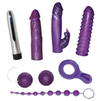You2Toys - vibrátor set - trblietavý povrch - 7 dielov