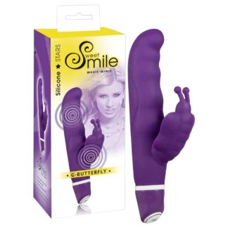 SMILE - vibrátor na klitoris a bod G - motýlik - fialový