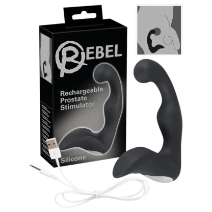 Rebel - vibrátor na prostatu - nabíjateľný - čierny