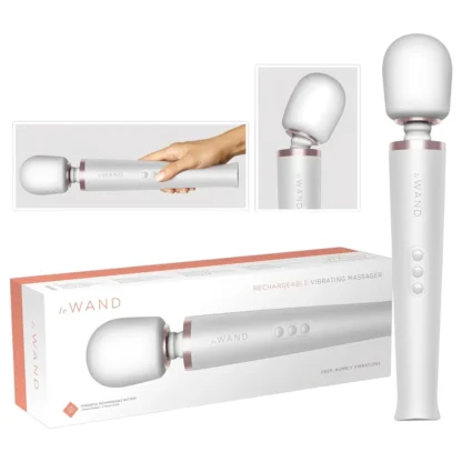 le Wand - masážny vibrátor na batériu - exkluzívny - biely