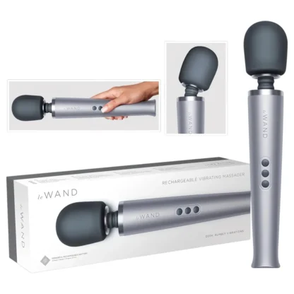 le Wand - masážny vibrátor na batérie - exkluzívny - strieborný