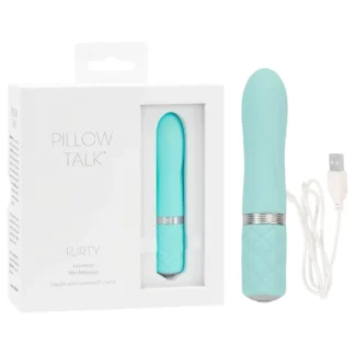 Pillow Talk Flirty - vibrátor na batériu - tyčový - tyrkysový