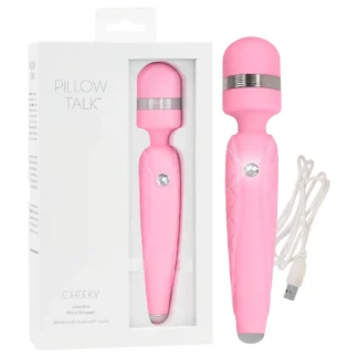 Pillow Talk Cheeky Wand - akumulátorový masážny vibrátor (ružový)