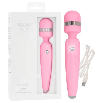 Pillow Talk Cheeky Wand - akumulátorový masážny vibrátor (ružový)