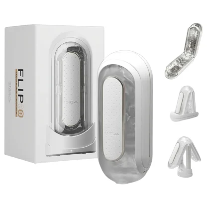 TENGA Flip Zero - vibračný masturbátor - biely