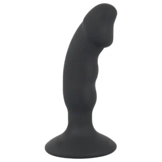 Black Velvets - análny vibrátor s penisom - dobíjací - čierny