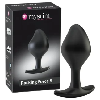 mystim Rocking Force S - elektro análny kolík - malý (čierny)