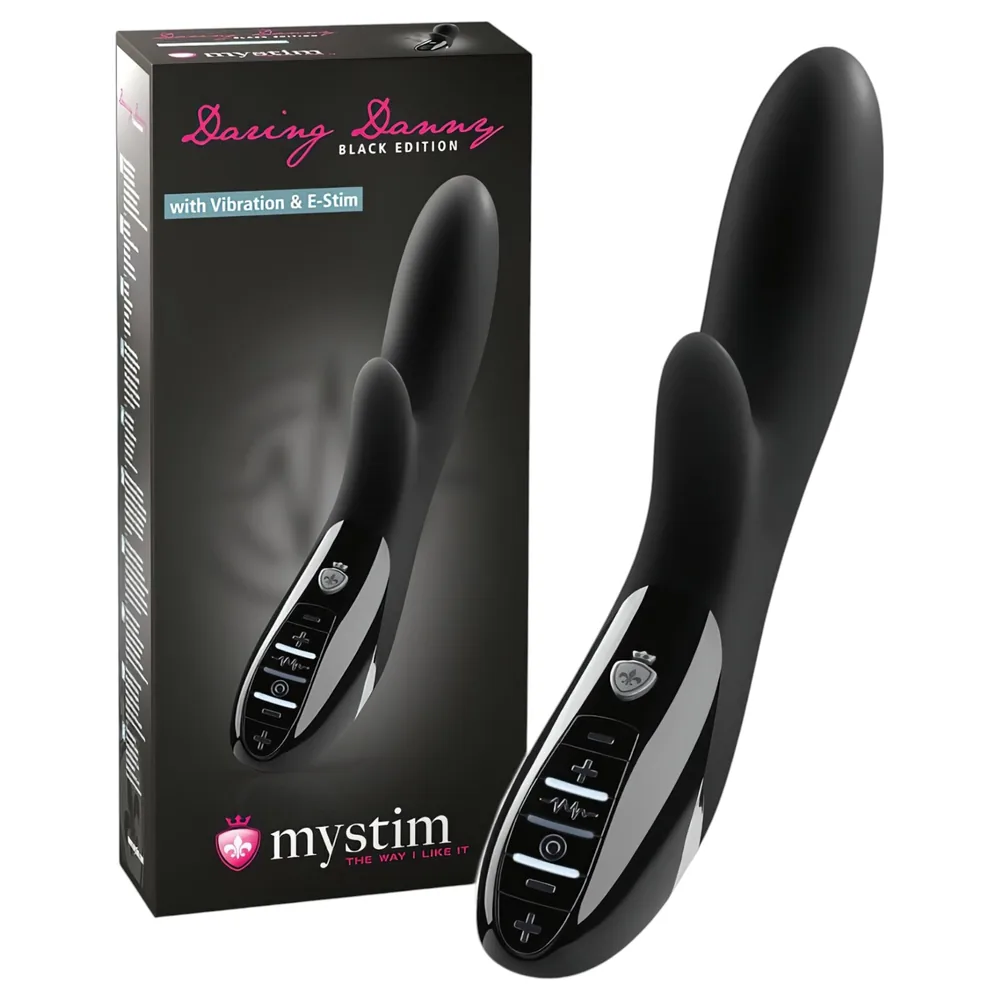 mystim Daring Danny - elektro-stimulačný vibrátor (čierny)