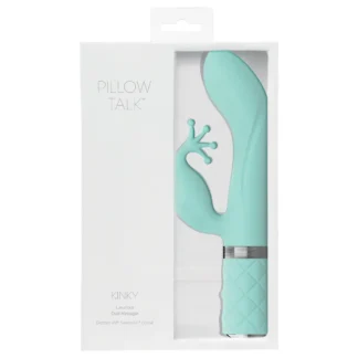 Pillow Talk Kinky - akumulátorový, 2-motorový vibrátor na bod G (tyrkysový)
