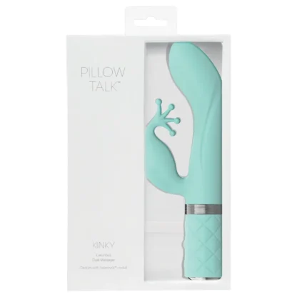 Pillow Talk Kinky - akumulátorový, 2-motorový vibrátor na bod G (tyrkysový)