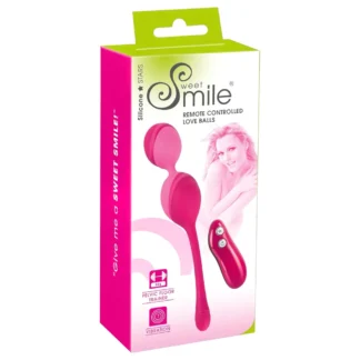 SMILE - vibračné vajíčko s diaľkovým ovládaním - 82g - ružové