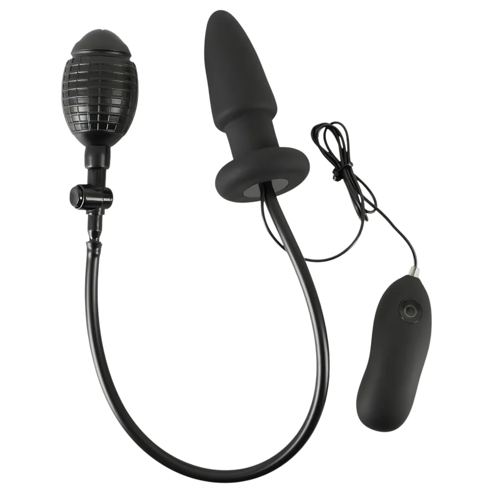 You2Toys - vibračný análny dilatátor s pumpou - čierny