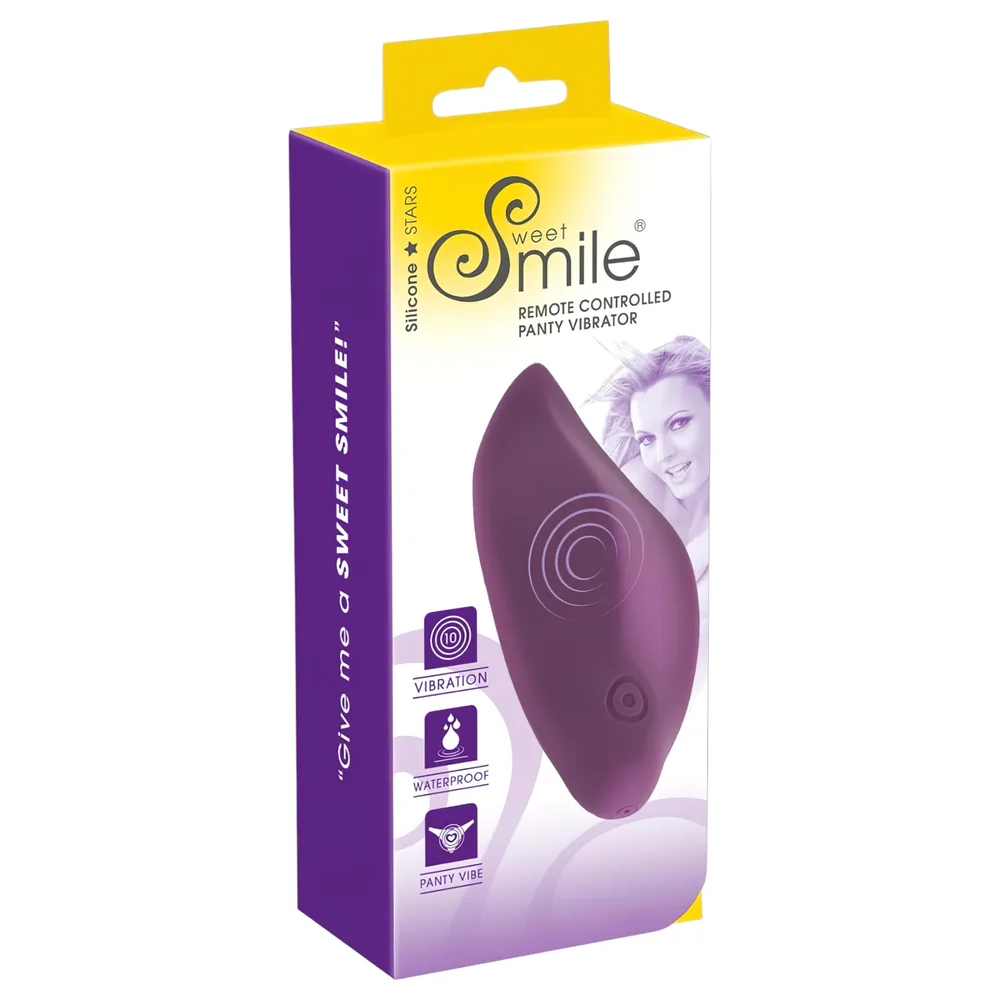 SMILE - vibrátor na klitoris do nohavičiek - nabíjateľný - fialový