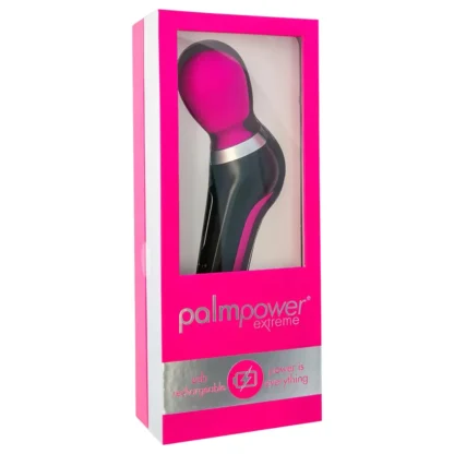 PalmPower Extreme - masážny vibrátor na batérie - ružovo-čierny