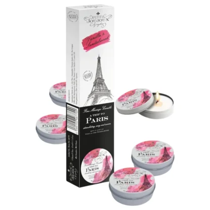 Petits Joujoux Paris - masážna sviečka - vanilka santalové drevo - 5x43ml