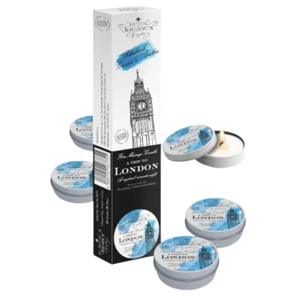 Petits Joujoux - masážna sviečka - rebarbora a ambra - sada 5x43ml