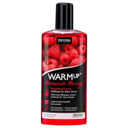 JoyDivision WARMup - masážny olej s hrejivým efektom - malina - 150 ml