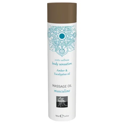 HOT - Shiatsu Masculine - masážny olej - jantár-eukalyptus (100 ml)