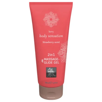 HOT - Shiatsu 2v1 jahodová vôňa - masážny lubrikant - jahoda (200 ml)