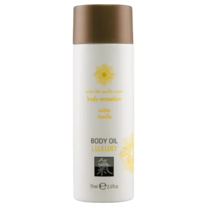HOT - Shiatsu Luxury - jedlý masážny olej - vanilka (75 ml)