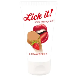 Lick it! - jedlý lubrikant 2v1 - jahoda - 50ml