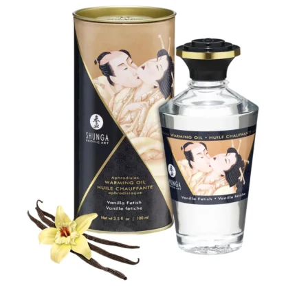 Shunga - masážny olej s hrejivým efektom - vanilka - 100 ml