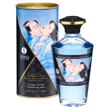 Shunga - masážny olej s hrejivým efektom - kokos - 100 ml