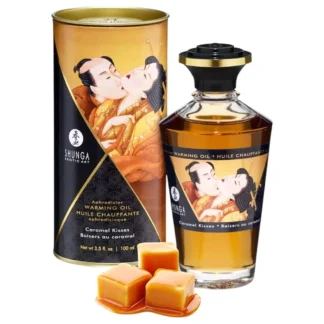 Shunga - masážny olej s hrejivým efektom - karamel - 100 ml