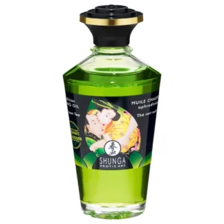 Shunga - masážny olej s hrejivým účinkom - zelený čaj - 100 ml