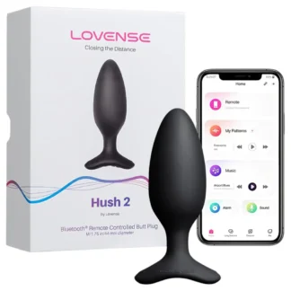 Lovense Hush 2 S - aplikáciou ovládaný análny vibrátor (38 mm, čierny)